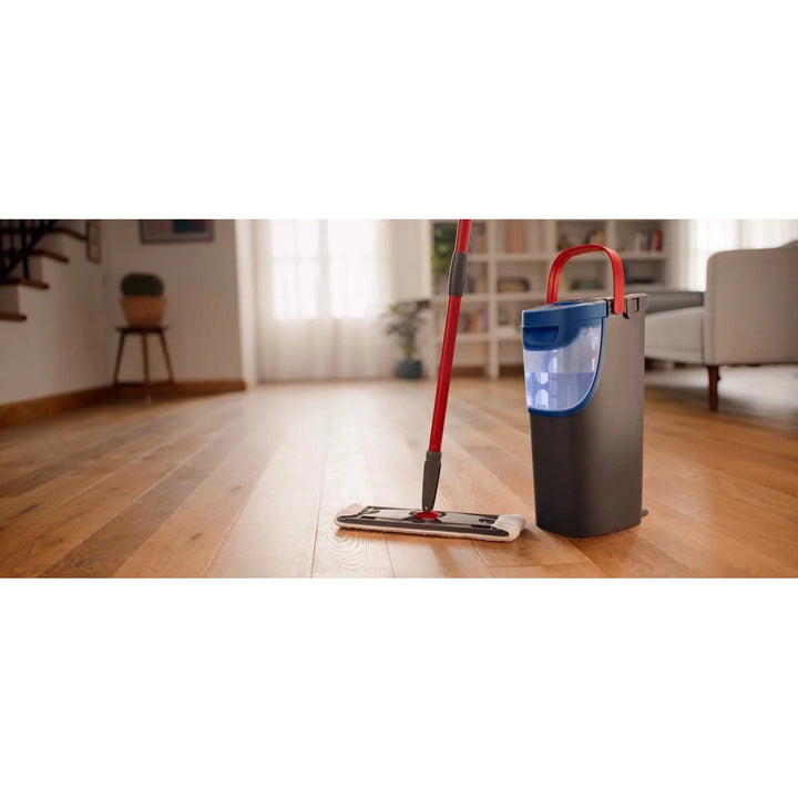Плоска моп Vileda H2prO, 100% разделяне на чиста и мръсна вода, два резервоара, микрофибърна подложка, 360° накрайник, 175774