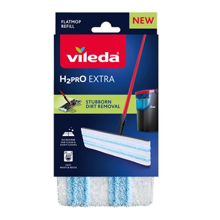 Vileda H2prO резервна част за плоска моп, микрофибър, подходяща за машинно пране, 175786
