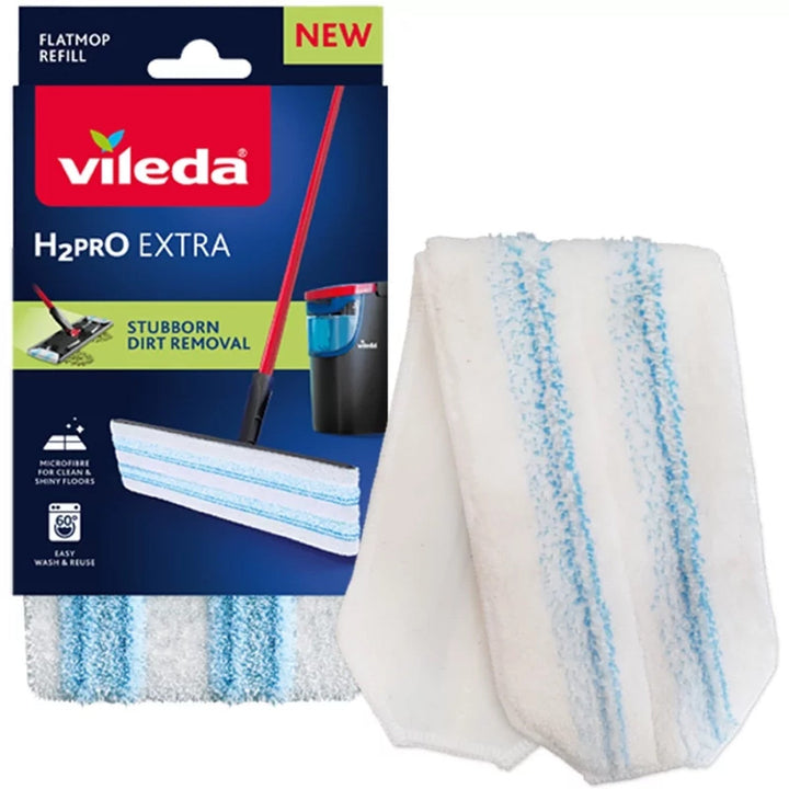 Vileda H2prO резервна част за плоска моп, микрофибър, подходяща за машинно пране, 175786