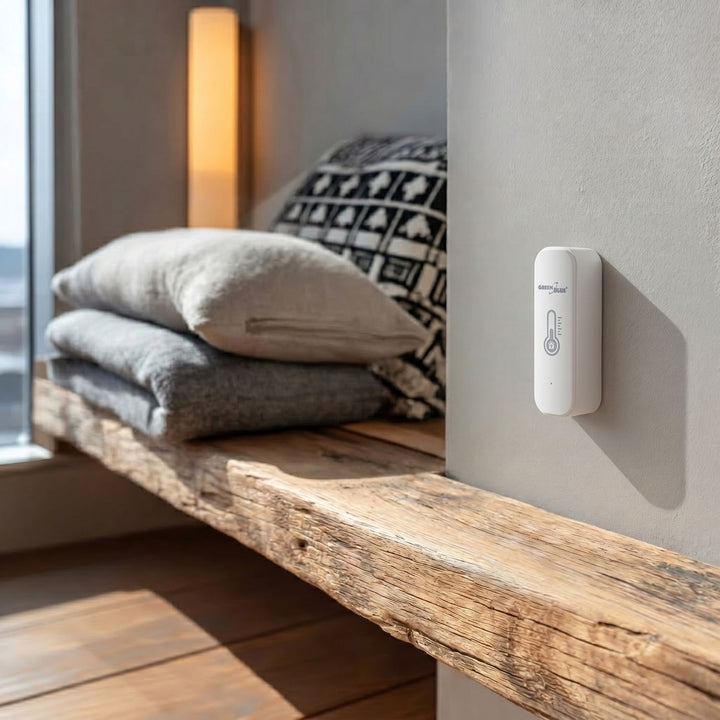 WiFi сензор за температура и влажност GreenBlue, Android/iOS/Alexa/Google Home, 3,0 V DC, LR03x2, GB737