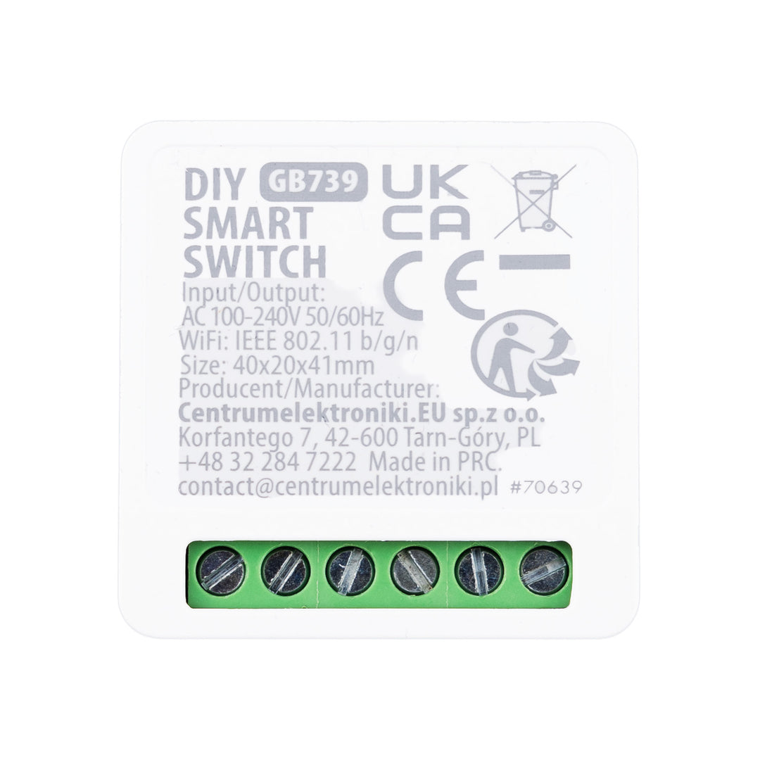 Вграден WiFi предавател GreenBlue, Android/iOS/Alexa/Google Home, 100–240 V променливо напрежение, 50/60 Hz, макс. 16 A, за LED 150 W, GB739