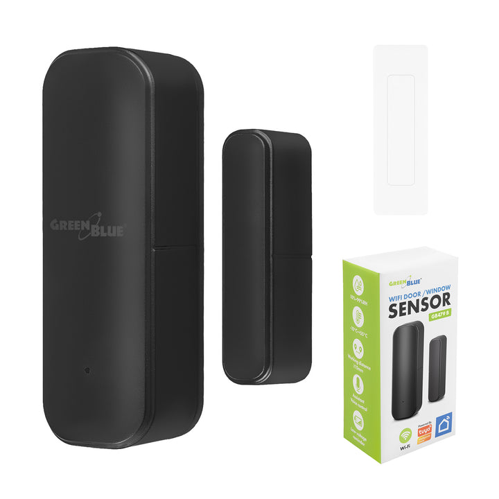 Безжичен релеен датчик / датчик за отваряне WiFi GreenBlue, Android/iOS, за врати / прозорци, 3,0 V DC, LR03x2, GB479 B