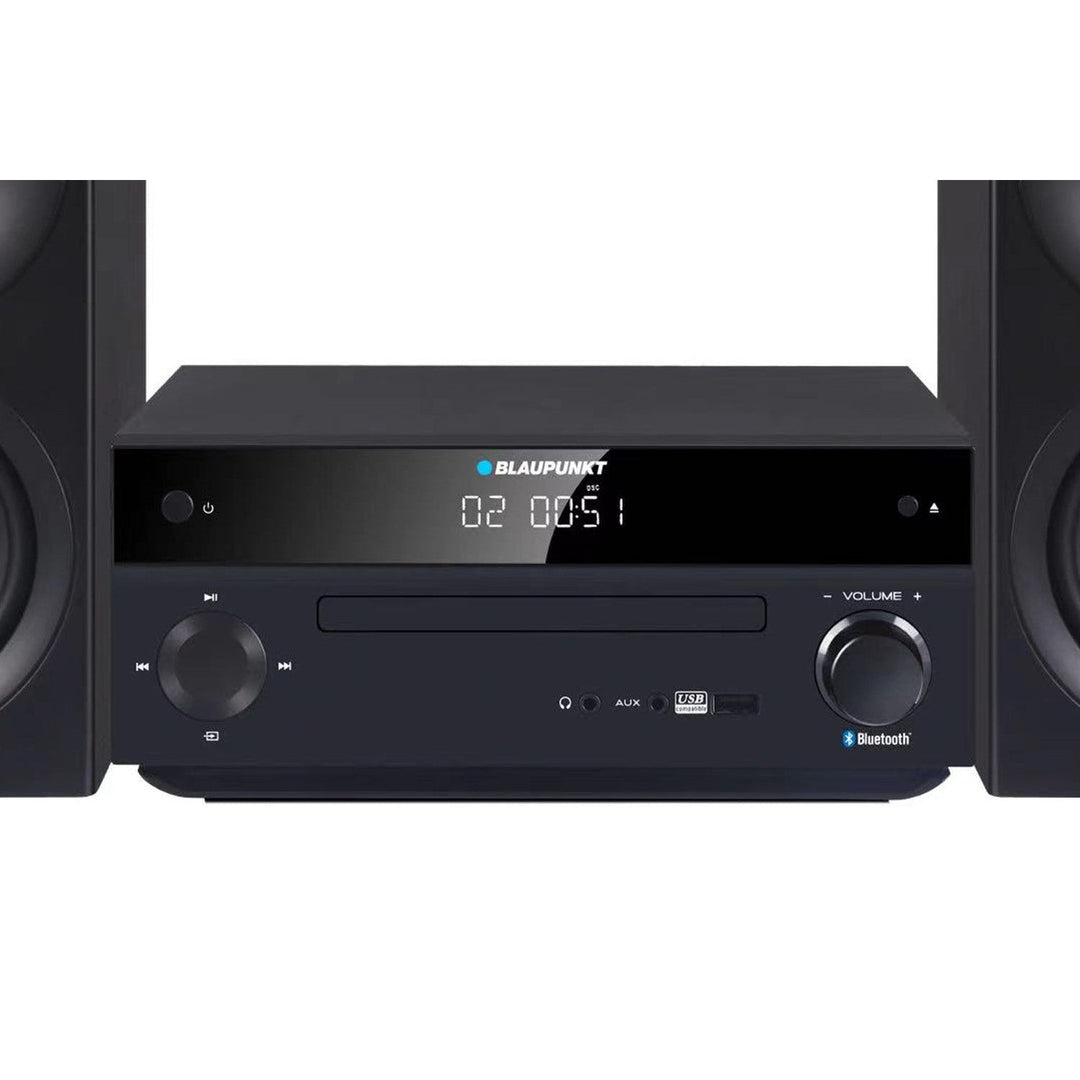 Микросистема Blaupunkt, мощност 150 W, FM радио, AUX гнездо и USB порт, Bluetooth, HDMI вход, часовник с аларма, LED дисплей, черен цвят, MS30.02BT