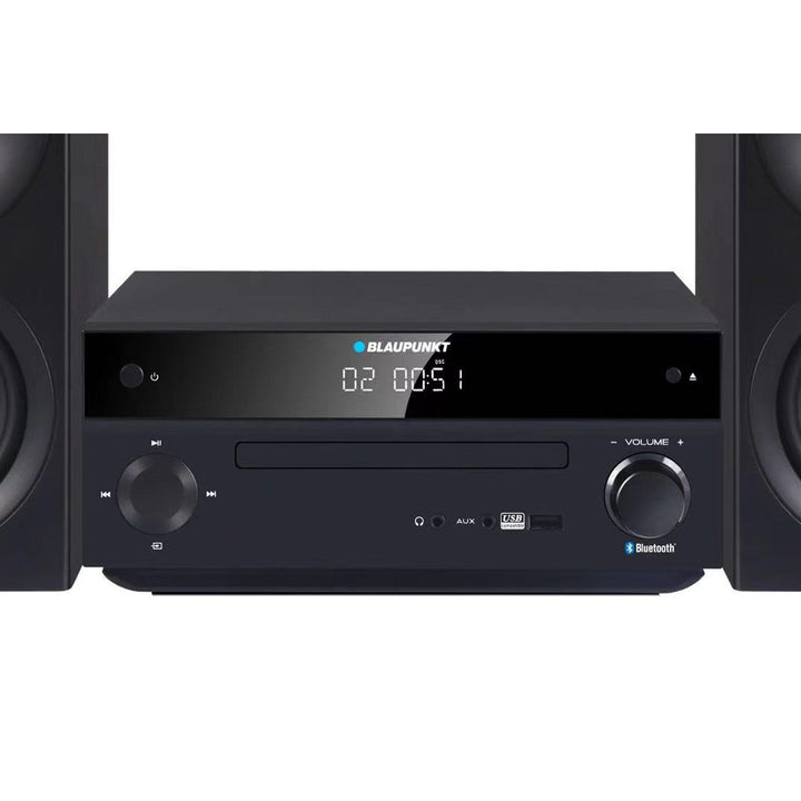 Микросистема Blaupunkt, мощност 150 W, FM радио, AUX гнездо и USB порт, Bluetooth, HDMI вход, часовник с аларма, LED дисплей, черен цвят, MS30.02BT