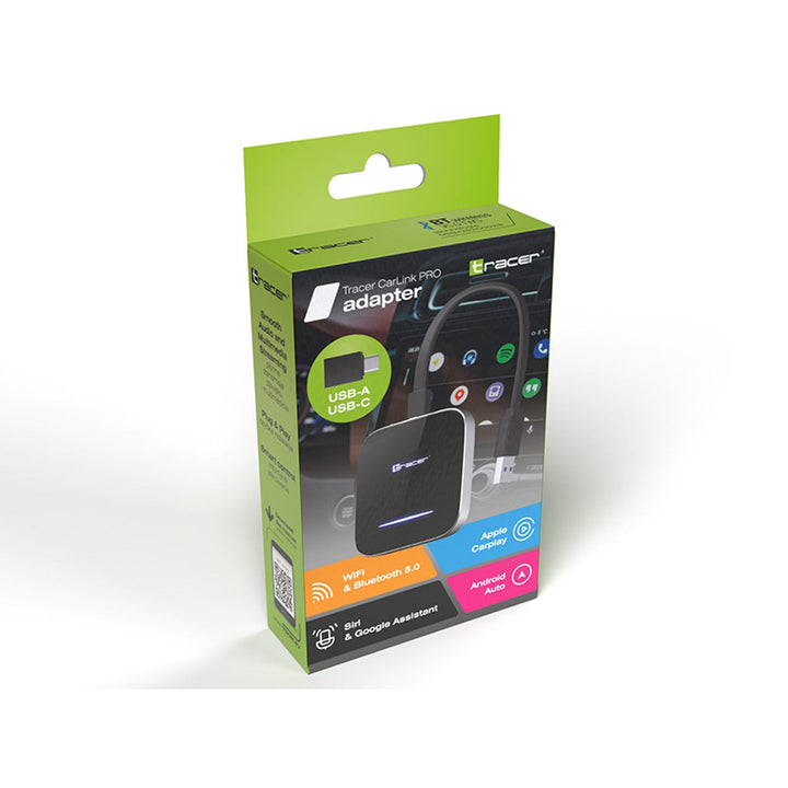 Tracer безжичен адаптер за CarPlay и Android Auto, WiFi, Bluetooth 5.0, CarLink PRO