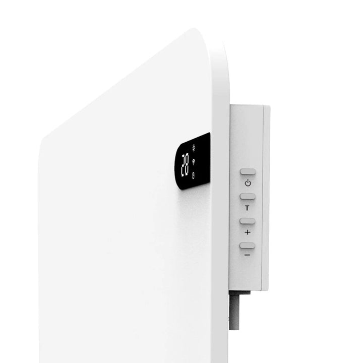 Електрически нагревател Cronos, бял, мощност 450 W, отоплява помещения до 14 м², вграден термостат, дистанционно управление, функция за откриване на отворен прозорец, включени крачета, WFH-450TW