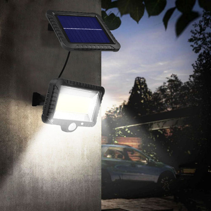 Слънчев LED прожектор с датчик за движение Maclean, IP44, 5W, 400lm, 6000K, 1300 mAh литиева батерия, 5.5V DC MCE438, 4 броя
