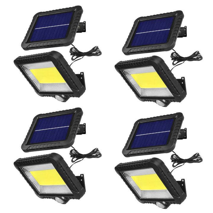Слънчев LED прожектор с датчик за движение Maclean, IP44, 5W, 400lm, 6000K, 1300 mAh литиева батерия, 5.5V DC MCE438, 4 броя