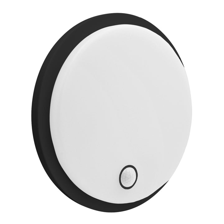 LED лампа с датчик за движение Maclean, PIR датчик, черна, 10 W/15 W/18 W, IP65, възможност за промяна на цветовата температура 3000/4000/6000 K, MCE535 B