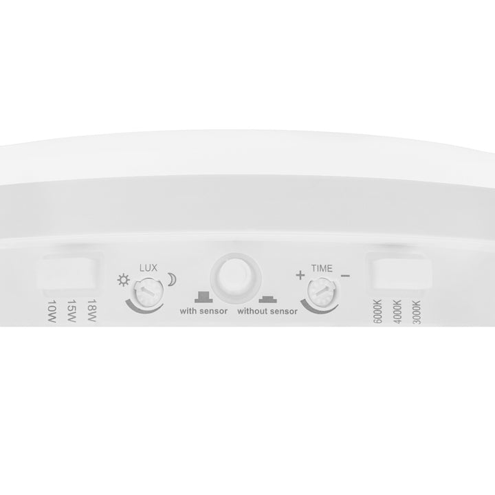 LED лампа с датчик за движение Maclean, PIR датчик, бяла, 10 W/15/18 W, IP65, възможност за промяна на цветовата температура 3000/4000/6000 K, MCE535 W