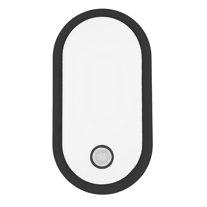 LED лампа с датчик за движение Maclean, PIR датчик, черна, 10 W/15/18 W, IP65, възможност за промяна на цветовата температура 3000/4000/6000 K, MCE534 B