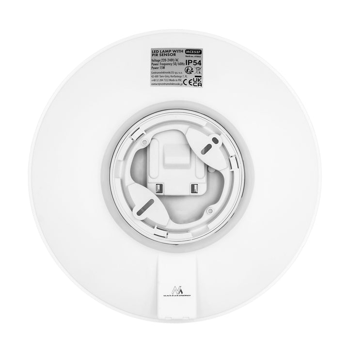 LED лампа с PIR сензор Maclean, за монтаж на таван, 15 W, 1300 lm, IP54, 220–240 V~ 50/60 Hz, MCE537