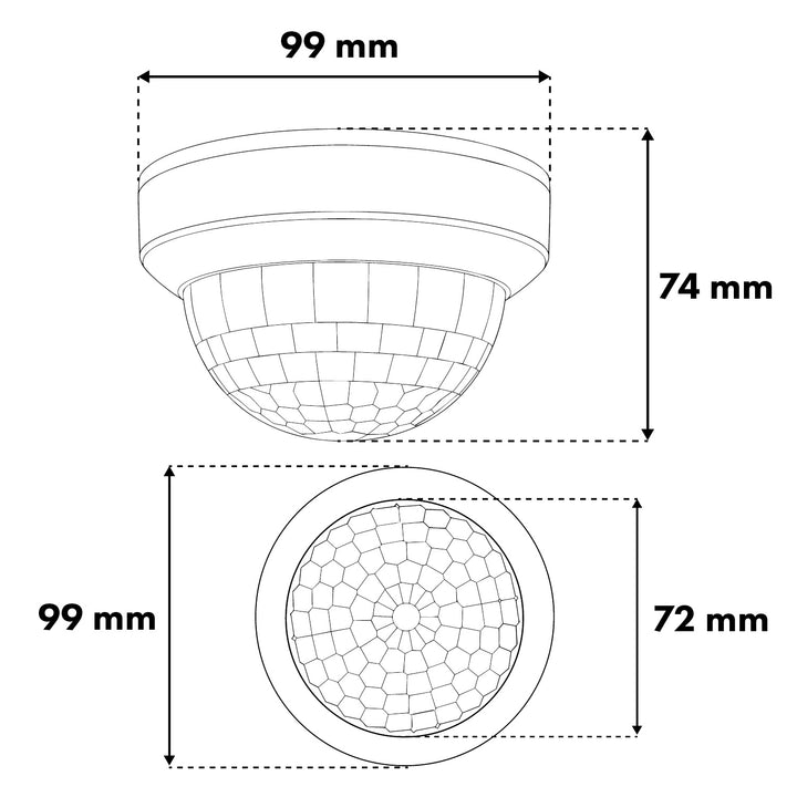 PIR датчик за присъствие Maclean, за монтаж върху стена, обхват 10x40 м, 1000 W/2000 W, 220–240 V AC, 50/60 Hz, MCE823