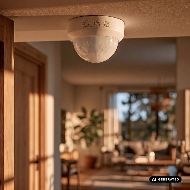 PIR датчик за присъствие Maclean, за монтаж върху стена, обхват 10x40 м, 1000 W/2000 W, 220–240 V AC, 50/60 Hz, MCE823