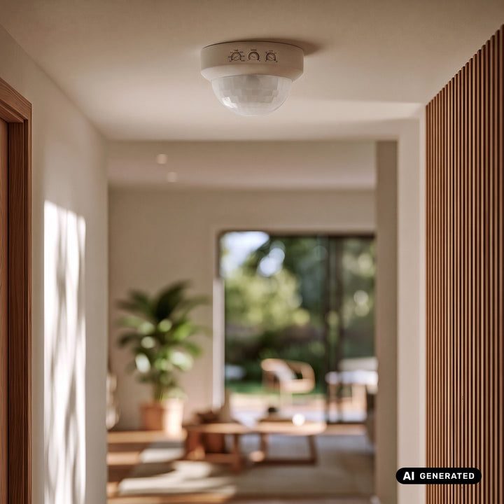 PIR датчик за присъствие Maclean, за монтаж върху стена, обхват 10x40 м, 1000 W/2000 W, 220–240 V AC, 50/60 Hz, MCE823