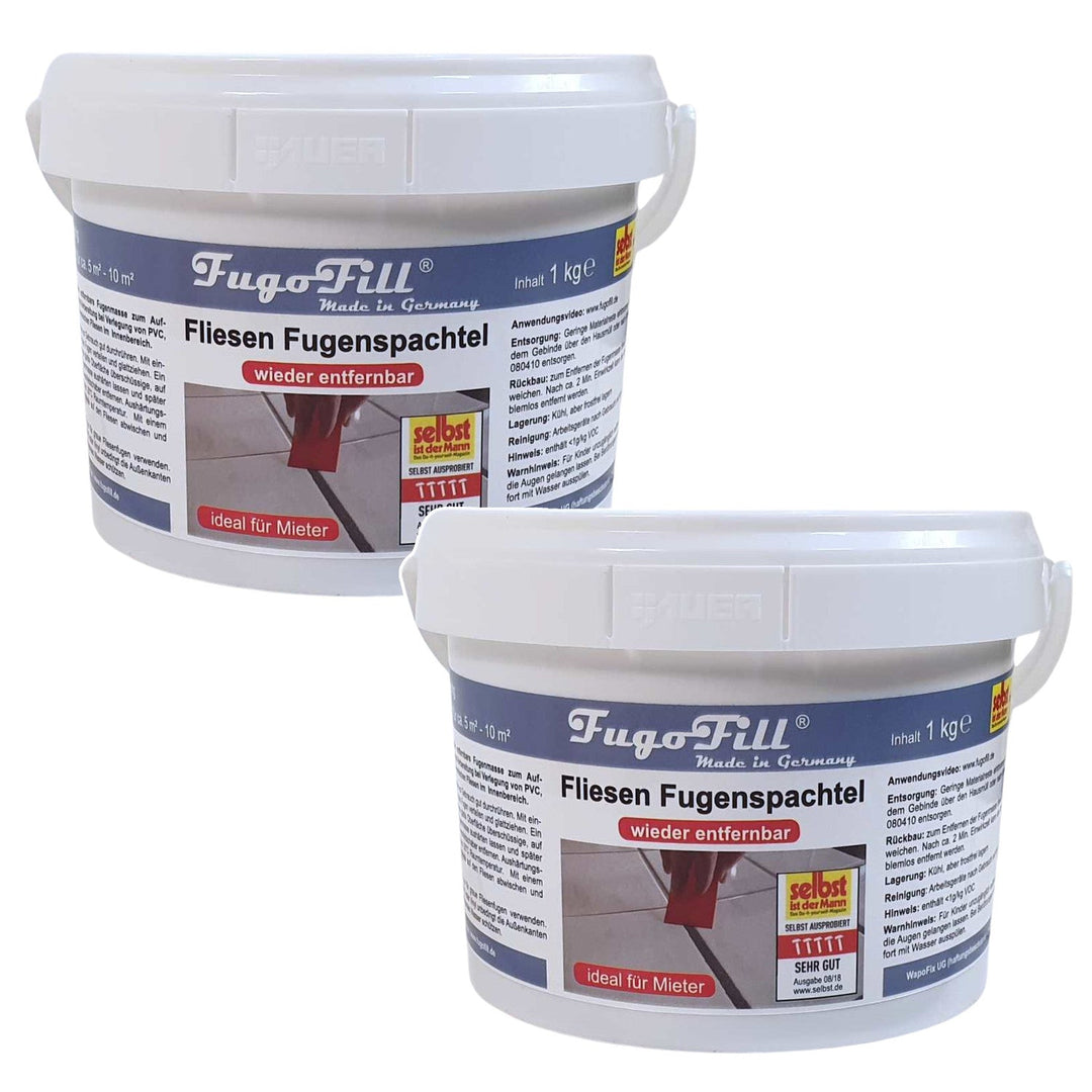 Отстранима фуга за плочки FugoFill, 2x1kg, сива