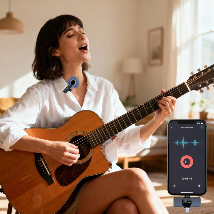 MICRO-MIC DUO – 2x безжичен микрофон за ревера (комплект), с клипс, iOS & Android (OTG), мини, суперчувствителен. USB-C & LIGHTNING, Mediatech