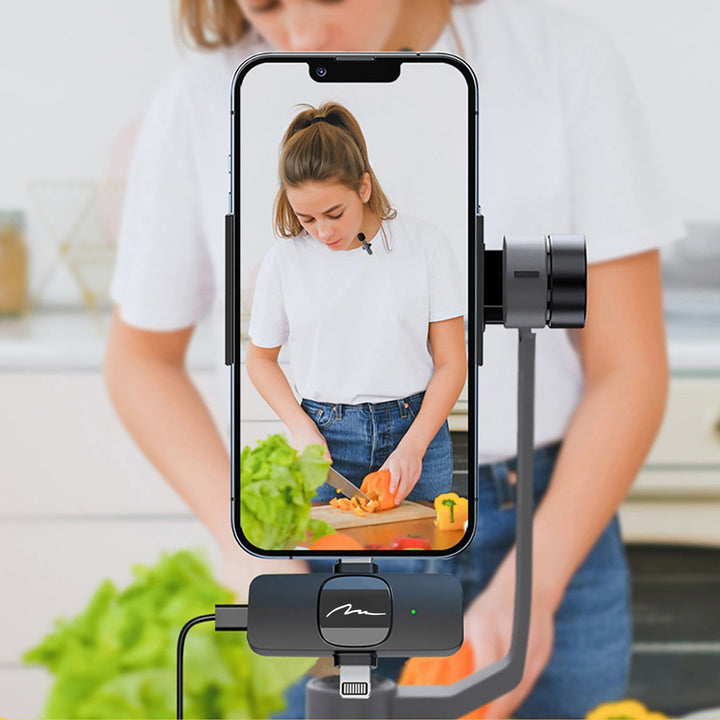 MICRO-MIC DUO – 2x безжичен микрофон за ревера (комплект), с клипс, iOS & Android (OTG), мини, суперчувствителен. USB-C & LIGHTNING, Mediatech