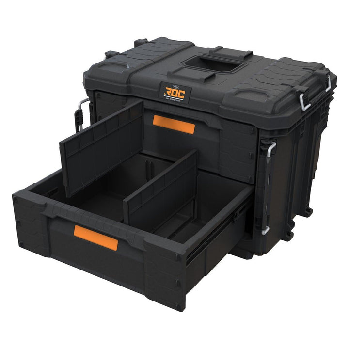 Кутия за инструменти XL Keter ROC Pro Gear 2.0, с две чекмеджета, включени прегради, място за катинар, предни закопчалки, 259841