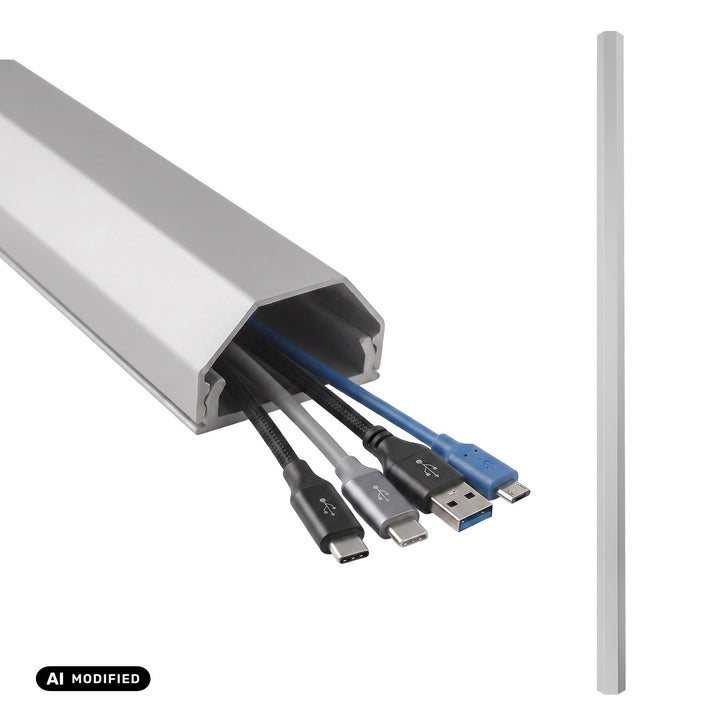 Алуминиева маскираща лайсна за кабели Maclean, 33x18x750 мм, сребриста, MCTV-897 S