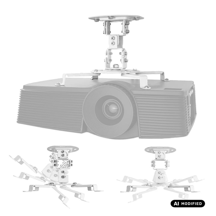 Таванна скоба/закачалка за проектор Maclean, 54~320 мм, до 13,5 кг, въртене на 360 градуса MC-200 W
