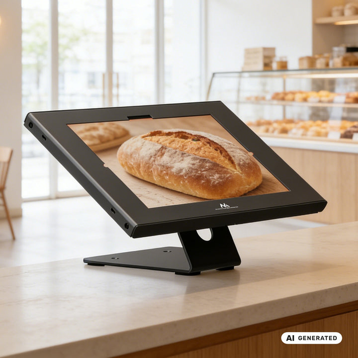 Рекламна стойка за таблет Maclean, със заключващ механизъм, 10,9"-11", iPad Air/Pro, Samsung Tab A&S Series, 220x323x22 мм, MC-957 B