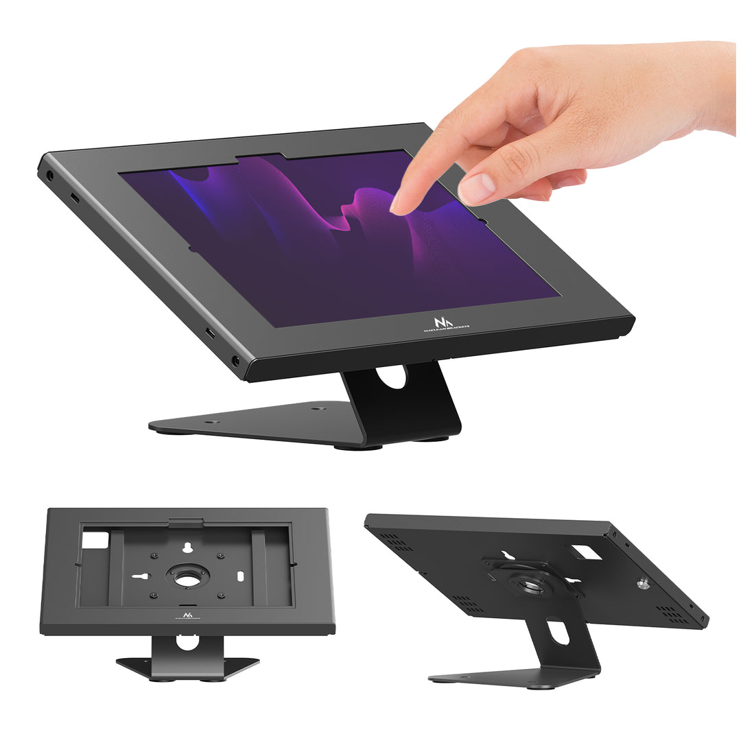 Рекламна стойка за таблет Maclean, със заключващ механизъм, 10,9"-11", iPad Air/Pro, Samsung Tab A&S Series, 220x323x22 мм, MC-957 B