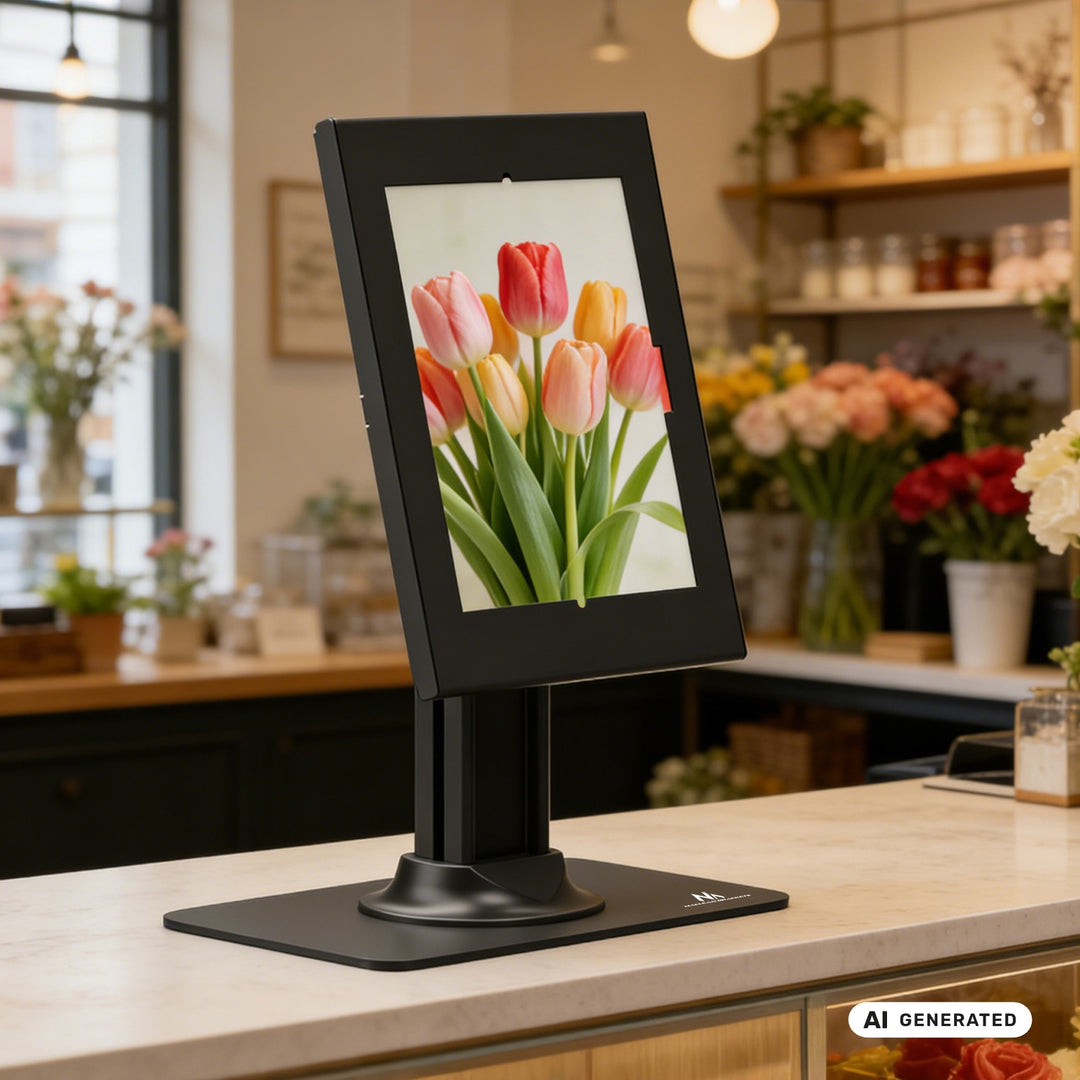 Рекламна стойка за таблет Maclean, със заключващ механизъм, 10,9"-11", за iPad Air/Pro, Samsung Tab A&S Series, 220x323x22 мм, MC-959 B