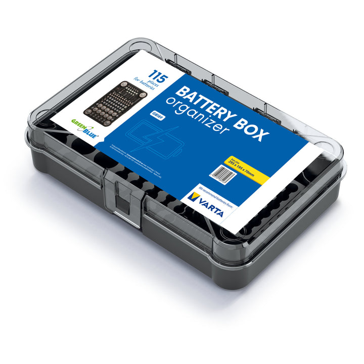 GreenBlue Varta Box GB189 органайзер за батерии + 22x Varta Industrial AA батерии + 25x Varta Industrial AAA батерии + 4x Varta CR2032 литиеви батерии
