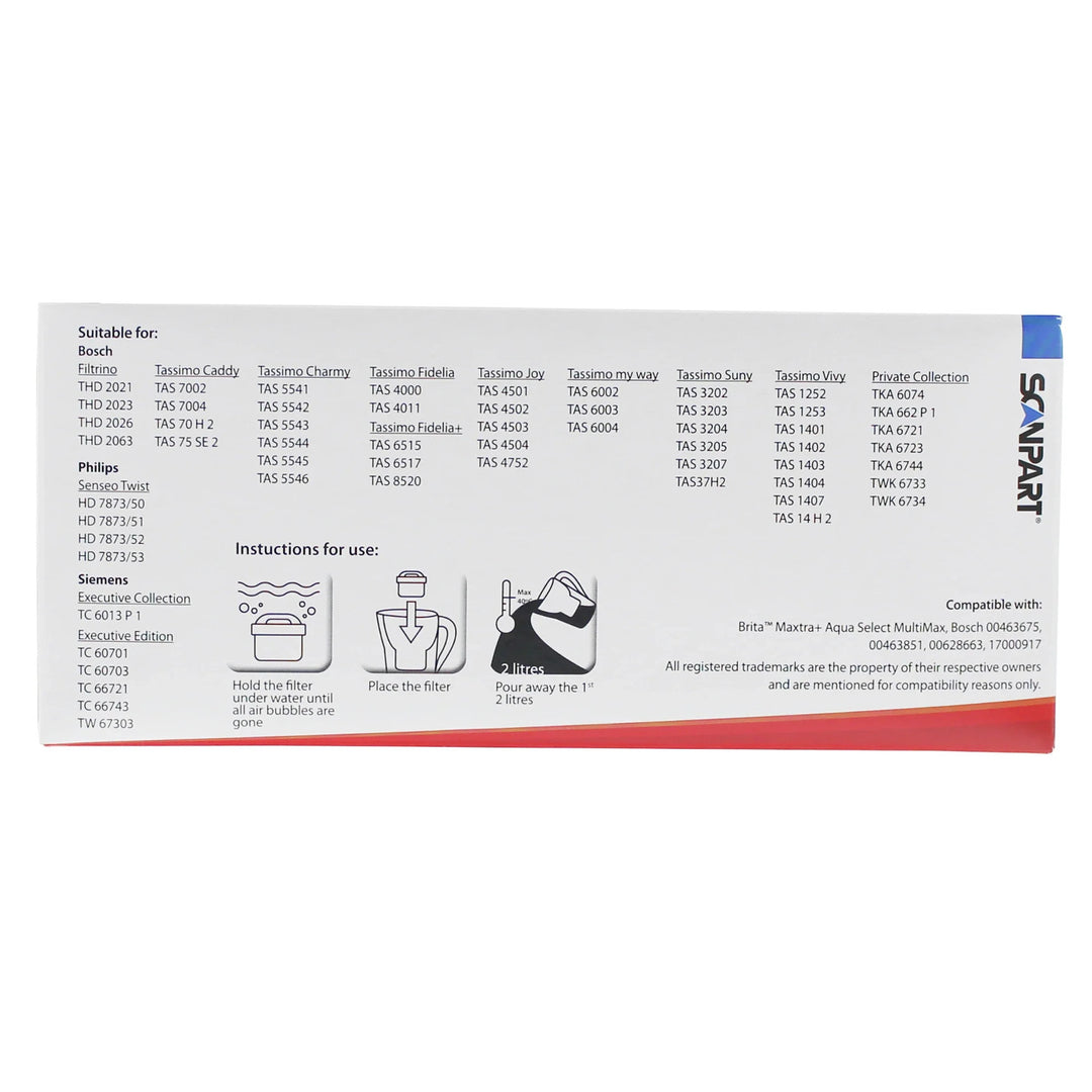 Воден филтър Scanpart, съвместим с Brita Maxtra Plus, Dafi Unimax, 8 броя