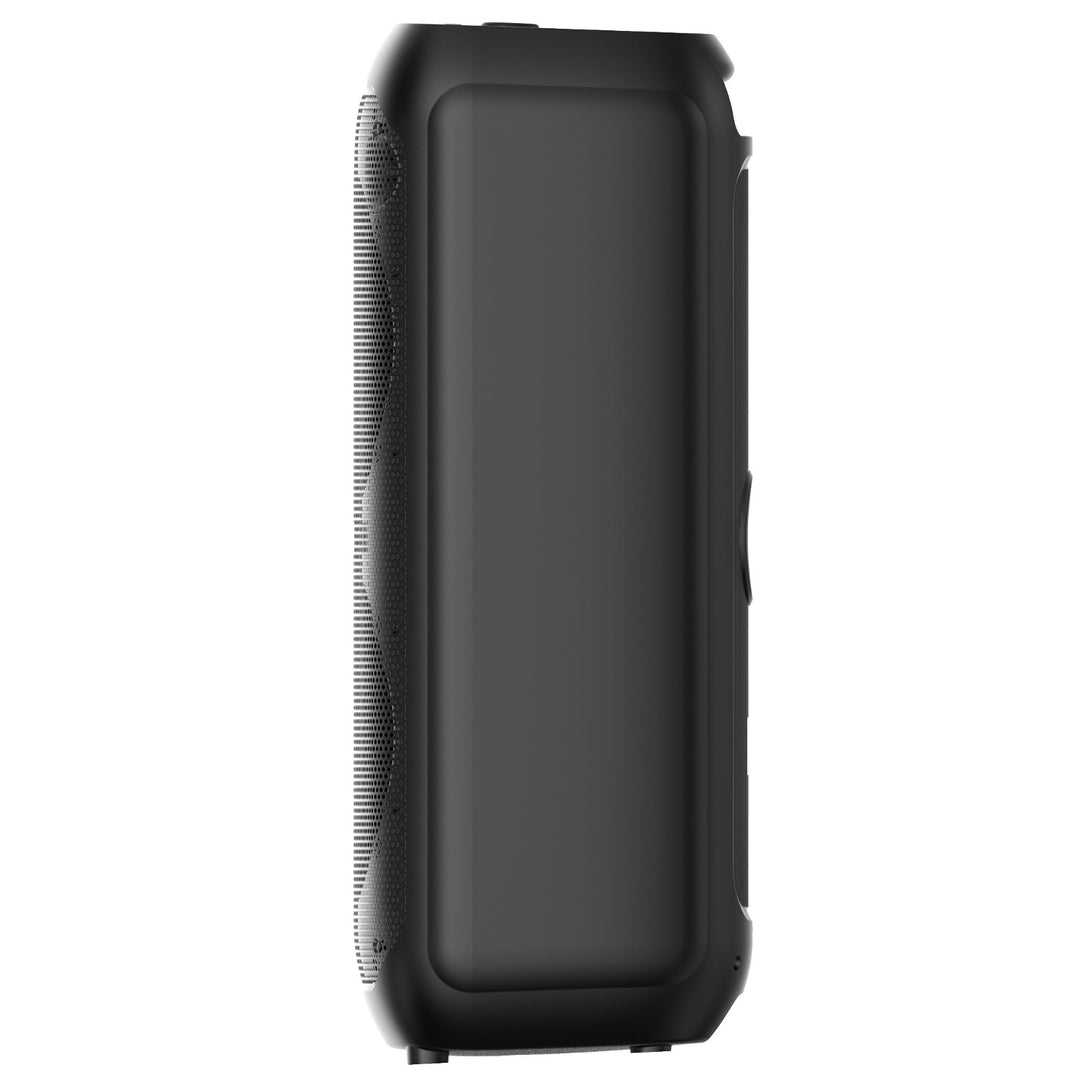 Голям Bluetooth високоговорител, 120 W RMS/1400 W PMPO, два 8-инчови високоговорителя, еквалайзер, караоке функция, MP3/microSD карти, USB, AUX, BT 5.3+EDR, дисплей, LED, вградена батерия, дистанционно управление, MT3185