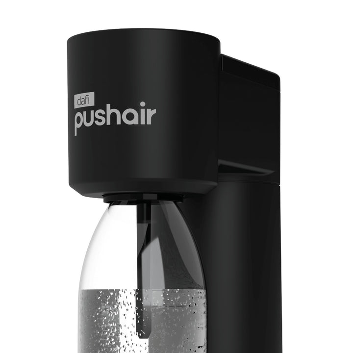 Газификатор Dafi Push Air, черен цвят, в комплекта 2 бутилки по 0,7 л и патрон с CO2