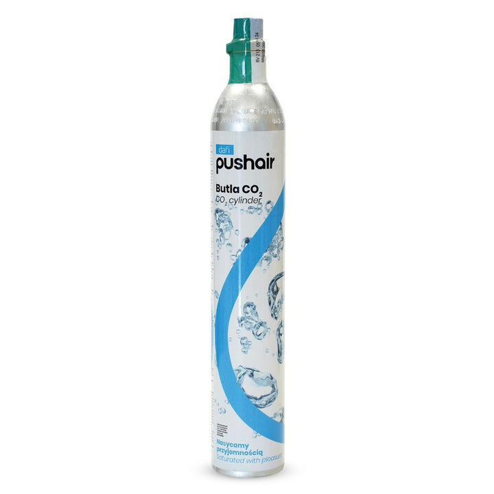 Газификатор Dafi Push Air, черен цвят, в комплекта 2 бутилки по 0,7 л и патрон с CO2