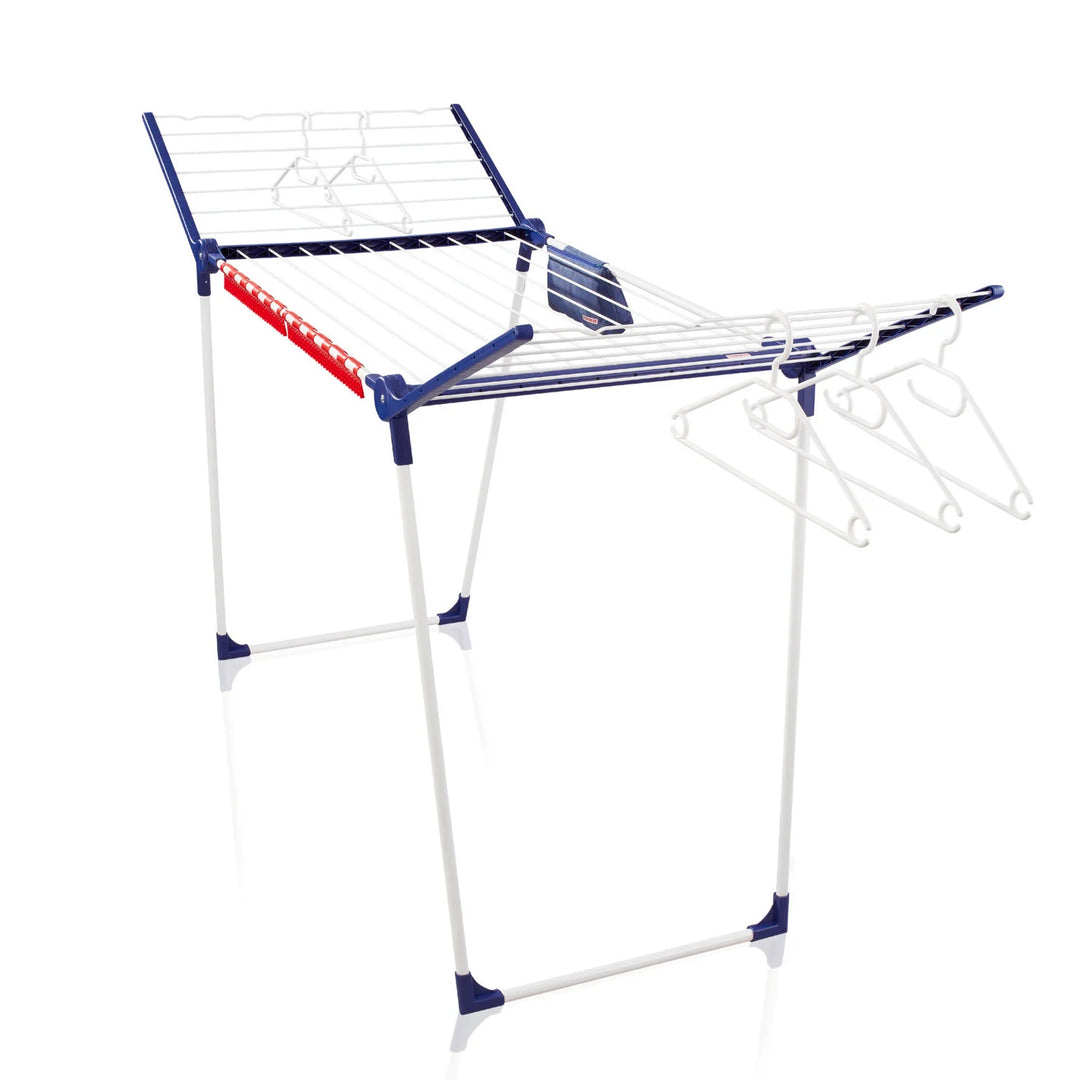 Leifheit Pegasus 200 Solid Comfort сушилник, дължина на въжето 20 м, противоплъзгащи крачета, устойчив на атмосферни влияния, 2 щипки за пране, 81516