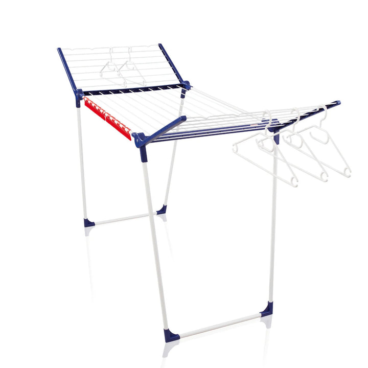 Leifheit Pegasus 200 Solid сушилник, дължина на въжето 20 м, стабилни успоредни крака, устойчив на атмосферни влияния, 2 щипки за пране, 81520