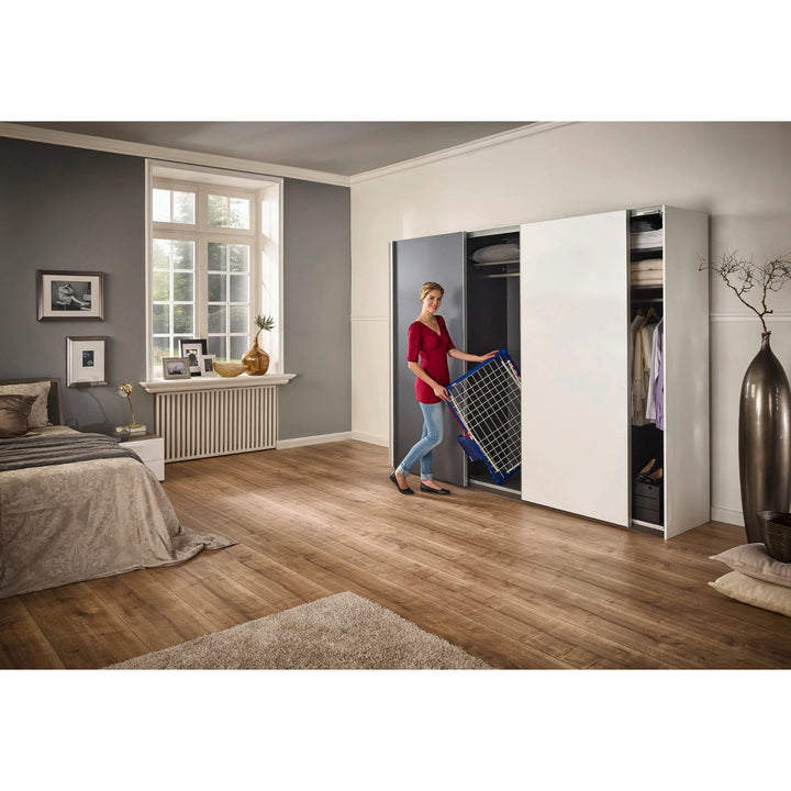 Сушилня Leifheit Pegasus 180 Solid Plus, дължина на въжето 18 м, стабилни успоредни крака, устойчива на атмосферни влияния, 2 щипки за пране, 81510
