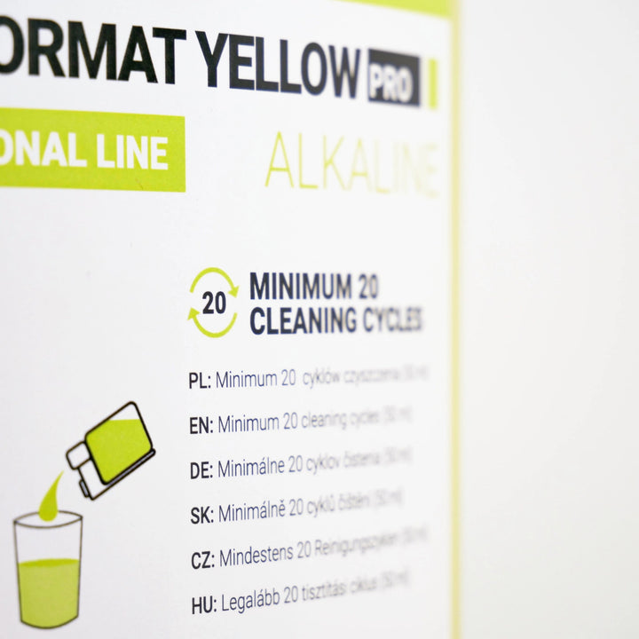 Почистващ препарат за млечна система 1 л, формат за кафе MILK FORMAT YELLOW PRO