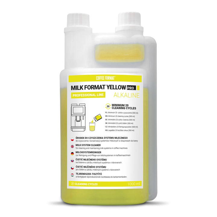 Почистващ препарат за млечна система 1 л, формат за кафе MILK FORMAT YELLOW PRO