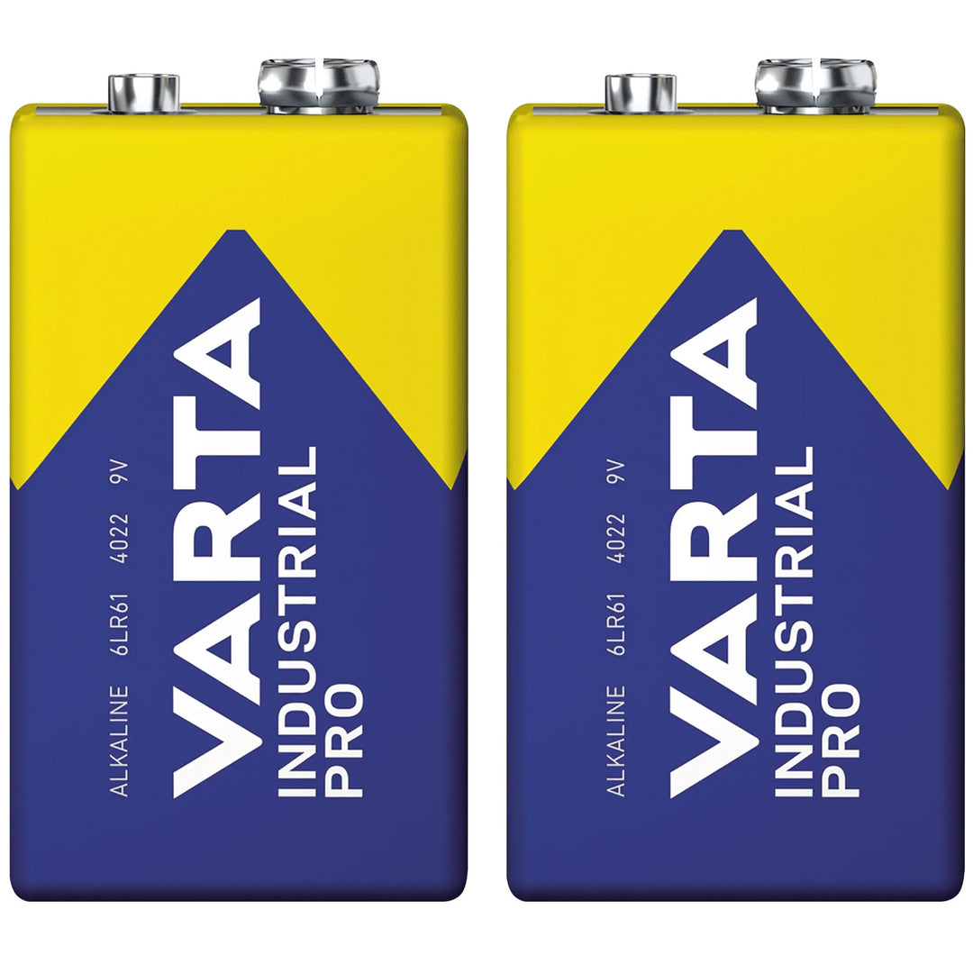 2 бр. алкални батерии R9V R-9 6LR61 9V R-9 Varta Industrial Pro