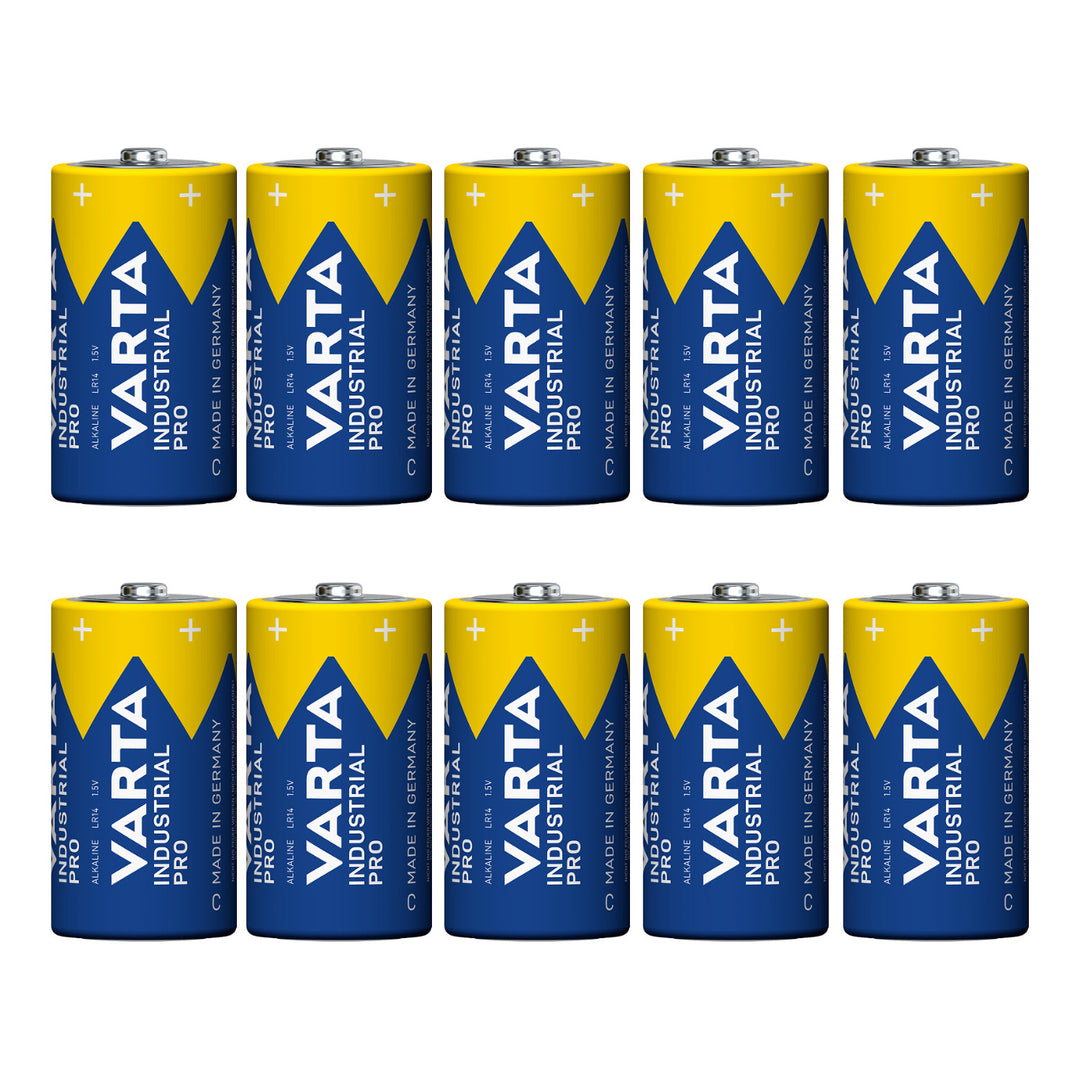 10 бр. алкални батерии R-14 LR14 C 1,5 V Varta Industrial Pro