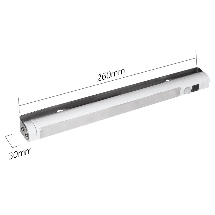 2 бр. LED лампа за кухня Maclean, за монтаж под шкаф, 9 SMD, на батерии, PIR сензор за включване/изключване, MCE166 + 6 бр. батерии R-06 R06 AA LR06 1,5 V VARTA Longlife Power