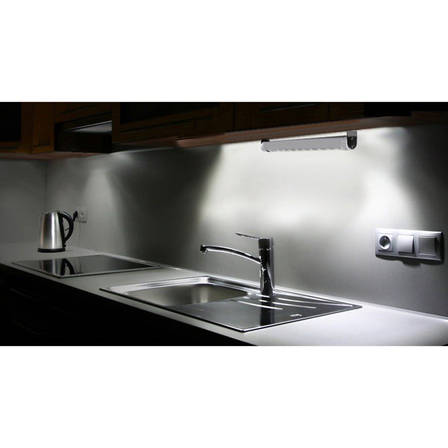 2 бр. LED лампа за кухня Maclean, за монтаж под шкаф, 9 SMD, на батерии, PIR сензор за включване/изключване, MCE166 + 6 бр. батерии R-06 R06 AA LR06 1,5 V VARTA Longlife Power