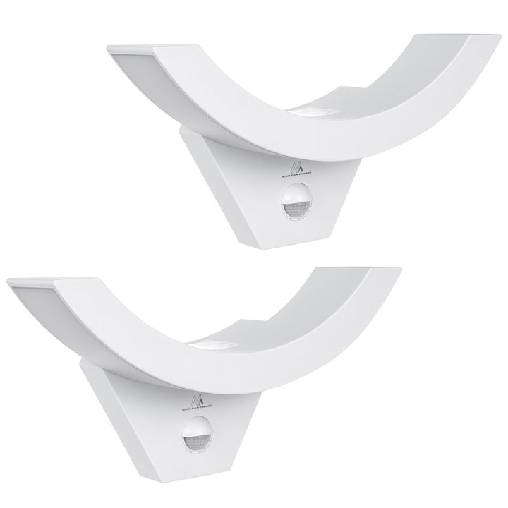 LED лампа с датчик за движение Maclean, PIR датчик, бял цвят, 10 W, IP54, 800 lm, MCE290 W, 2 броя