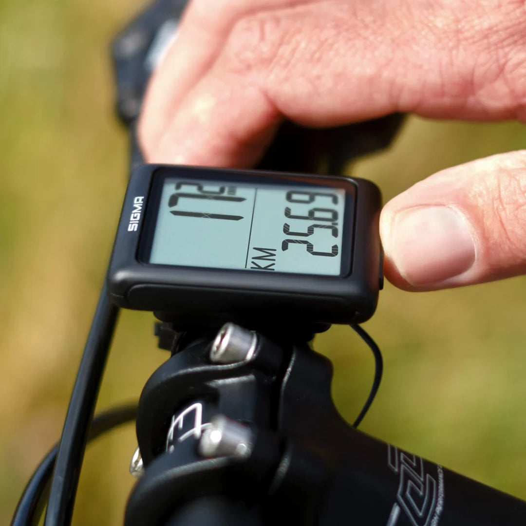 Велокомпютър Sigma BC 5.0 WR, водоустойчив, устойчив на атмосферни влияния, голям и четлив дисплей, 5 основни функции