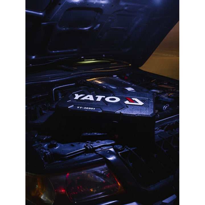 Професионален комплект инструменти Yato, 122 елемента (гаечни ключове, накрайници, отвертки, чук), отвертки с магнитни и закалени върхове, YT-38901