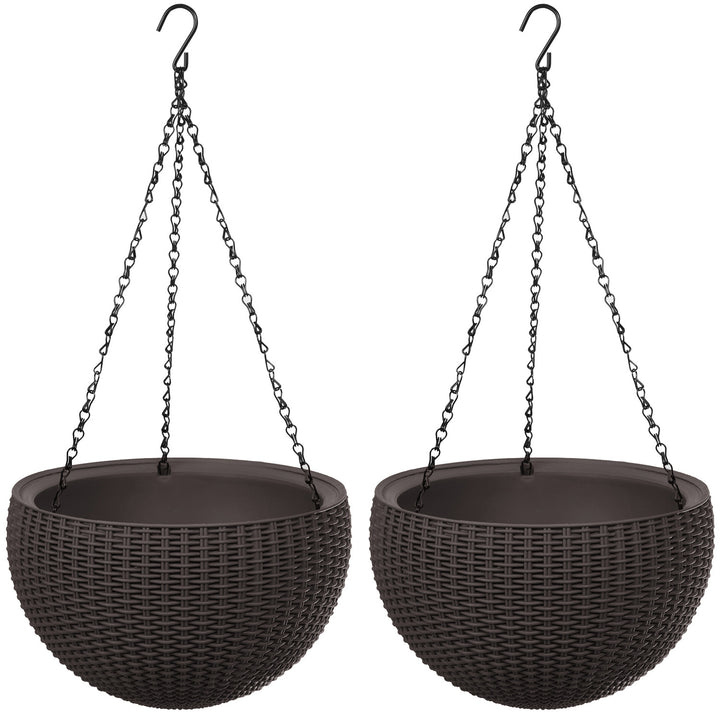 Висяща саксия Keter Sphere Planter, цвят кафяв, 2 броя