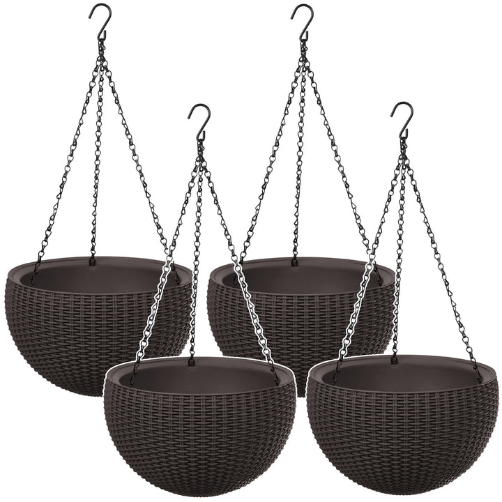 Висяща саксия Keter Sphere Planter, цвят кафяв, 4 броя