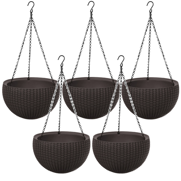 Висяща саксия Keter Sphere Planter, цвят кафяв, 5 броя
