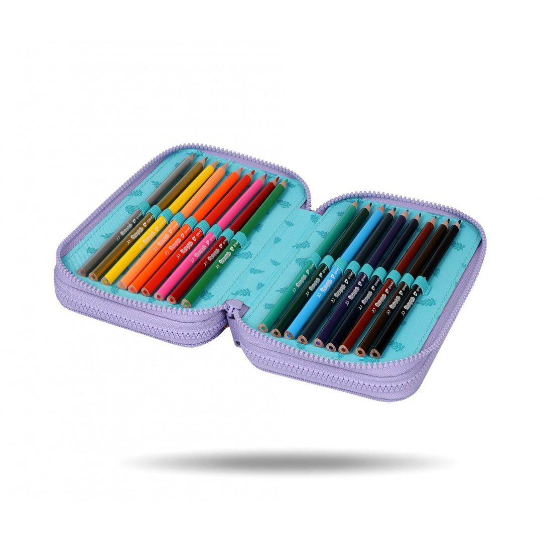 Училищен комплект Stitch Coolpack, раница с 2 отделения Jerry (15"), пенал Jumper 3 и спортна чанта за обувки