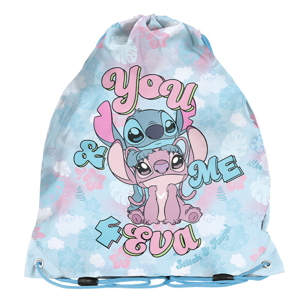Училищен комплект Stitch Paso, раница с две отделения, отразяващи елементи и подсилена гръбна част, пенал без принадлежности и с дръжки за прибори, торба за обувки, която може да се закрепи на гърба, DS26WW